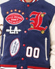 Lifted Anchors "Champion" Letterman Jacket Blue/Red