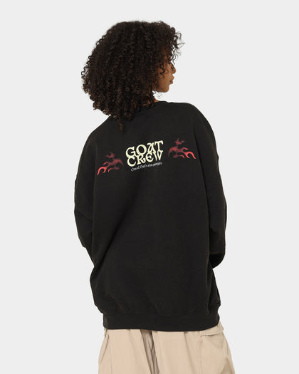 Goat Crew Too Weird To Live Vintage Crewneck Black Wash