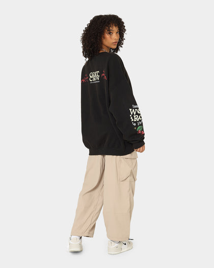 Goat Crew Too Weird To Live Vintage Crewneck Black Wash