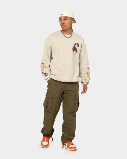 Goat Crew Too Weird To Live Vintage Crewneck Off White