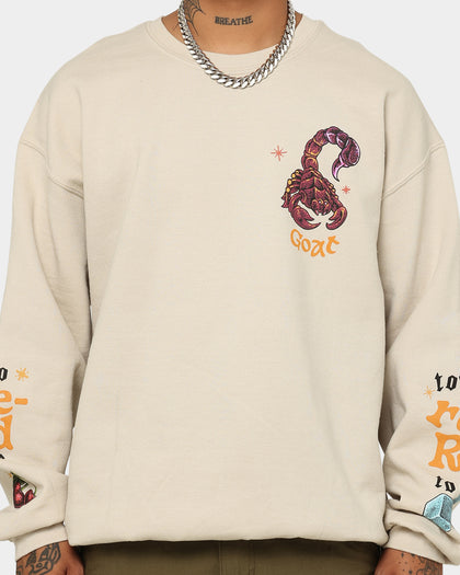 Goat Crew Too Weird To Live Vintage Crewneck Off White