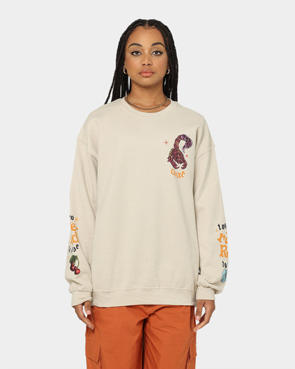 Goat Crew Too Weird To Live Vintage Crewneck Off White