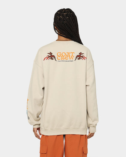 Goat Crew Too Weird To Live Vintage Crewneck Off White