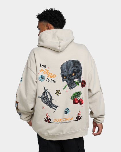 Goat Crew Too Weird To Live Hoodie Off White
