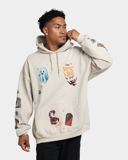 Goat Crew Too Weird To Live Hoodie Off White