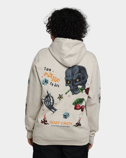 Goat Crew Too Weird To Live Hoodie Off White