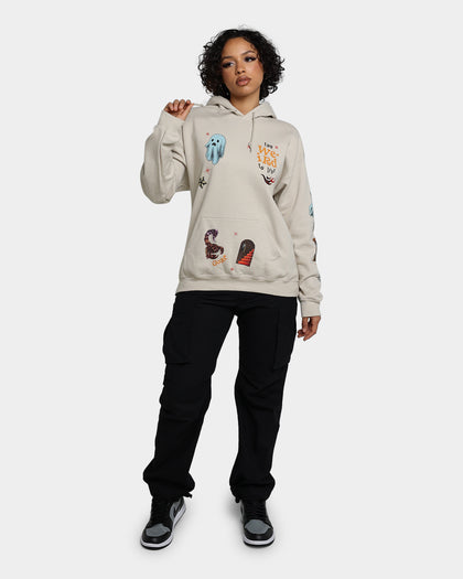 Goat Crew Too Weird To Live Hoodie Off White