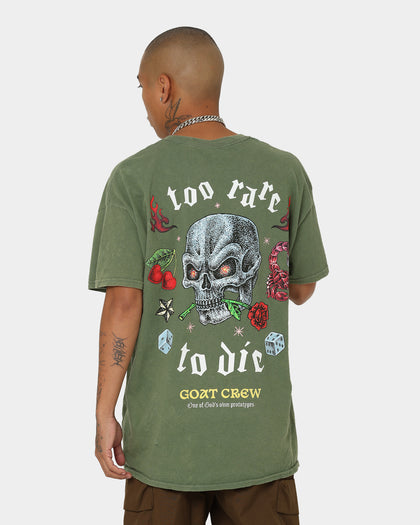 Goat Crew Too Weird To Live Vintage T-Shirt Military