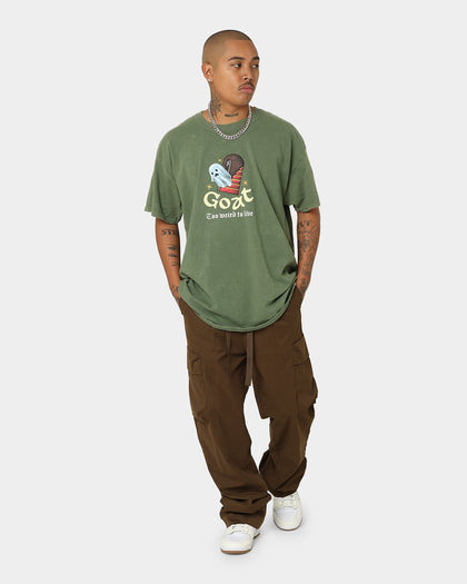 Goat Crew Too Weird To Live Vintage T-Shirt Military
