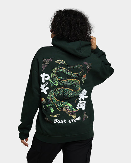 Goat Crew Sleeping Dragons Hoodie Forest Green