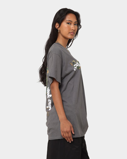 Goat Crew Sleeping Dragons T-Shirt Charcoal