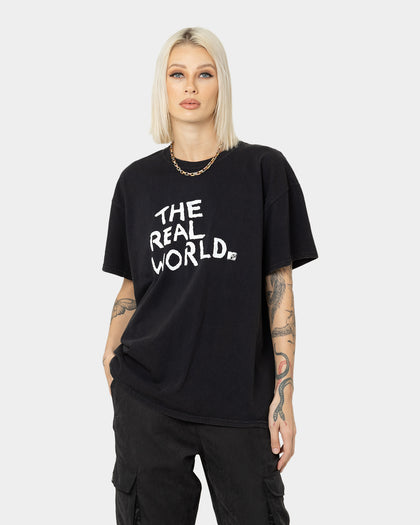 American Thrift X MTV The Real World Vintage T-Shirt Black Wash