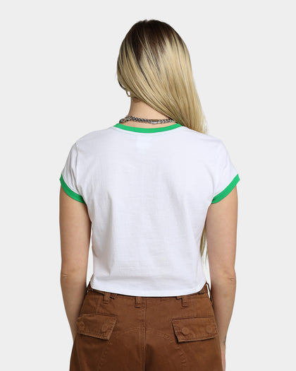 GUESS Originals Women's GUESS Originals X J Balvin Cropped Ringer T-Shirt Pure White Multi