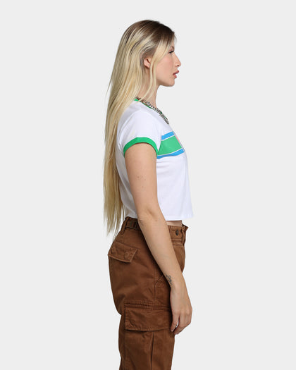 GUESS Originals Women's GUESS Originals X J Balvin Cropped Ringer T-Shirt Pure White Multi