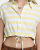 Guess Originals Women's GUESS Originals X J Balvin Woven Crop Top Yellow Sunspots