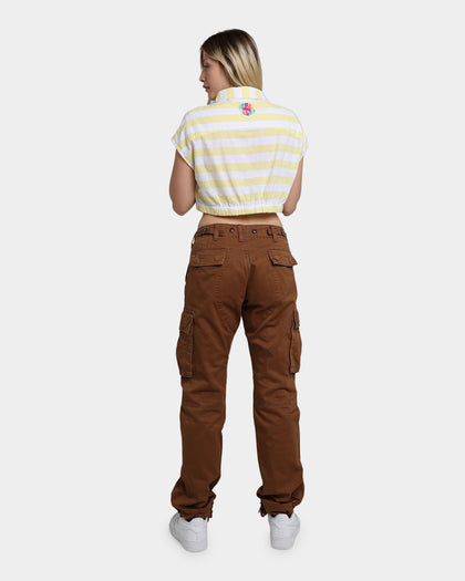 Guess Originals Women's GUESS Originals X J Balvin Woven Crop Top Yellow Sunspots