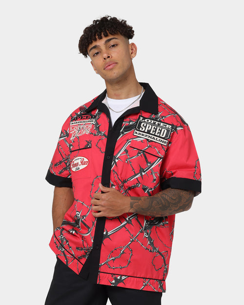 Loiter Daytona Mechanic Button Up Shirt Red