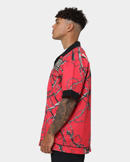 Loiter Daytona Mechanic Button Up Shirt Red