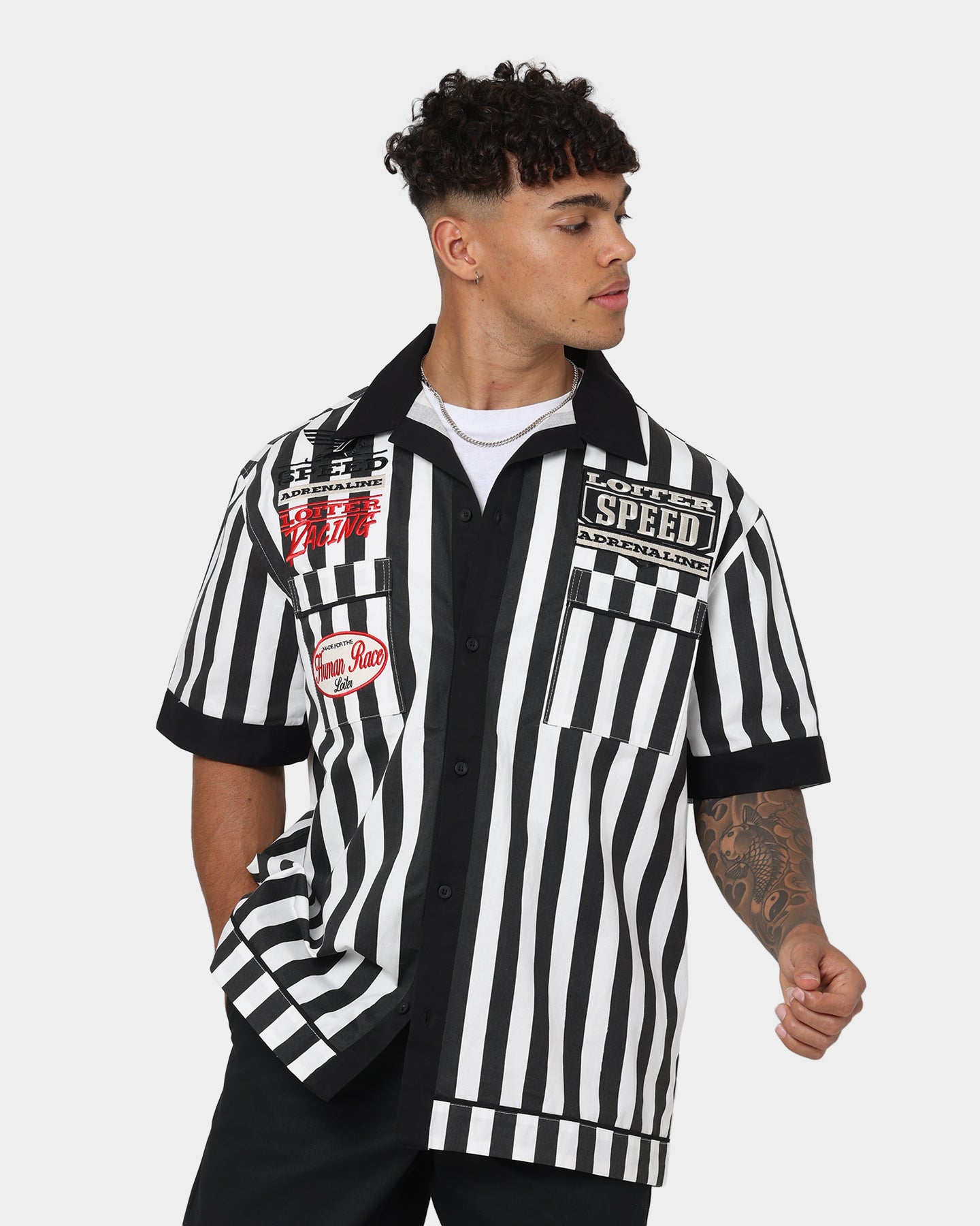 Loiter Daytona Mechanic Button Up Shirt Striped | Culture Kings US