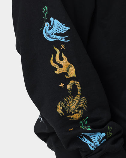 Loiter Hearts Ablaze Hoodie Black