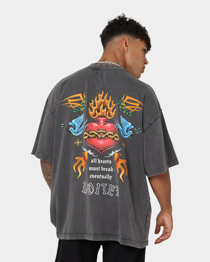 Loiter Hearts Ablaze T-Shirt Charcoal