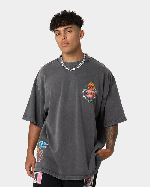 Loiter Hearts Ablaze T-Shirt Charcoal
