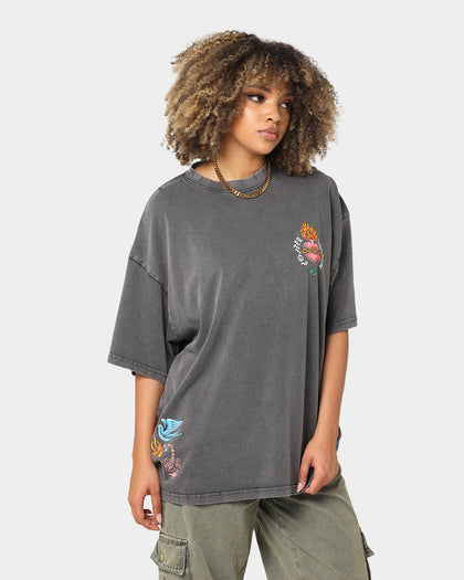 Loiter Hearts Ablaze T-Shirt Charcoal