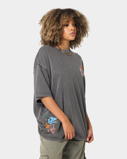 Loiter Hearts Ablaze T-Shirt Charcoal