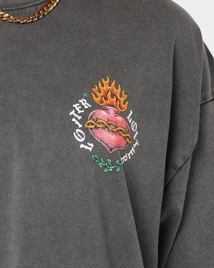 Loiter Hearts Ablaze T-Shirt Charcoal