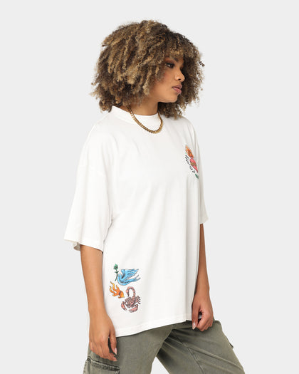 Loiter Hearts Ablaze T-Shirt Off White