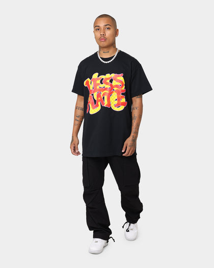 Goat Crew More Love Less Hate Puff Print T-Shirt Black/Red