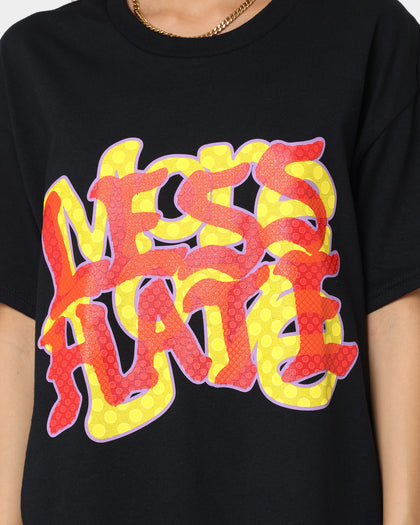 Goat Crew More Love Less Hate Puff Print T-Shirt Black/Red