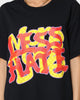 Goat Crew More Love Less Hate Puff Print T-Shirt Black/Red