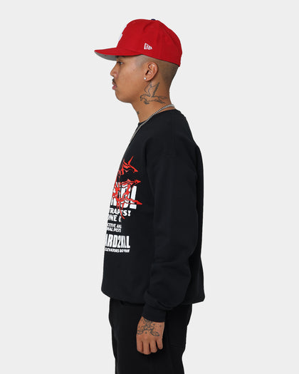 Rats Get Fat Pest Control Crewneck Black