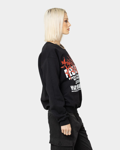 Rats Get Fat Pest Control Crewneck Black