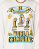Mitchell & Ness Women's Los Angeles Lakers Three-Peat Long Sleeve T-Shirt Vintage White