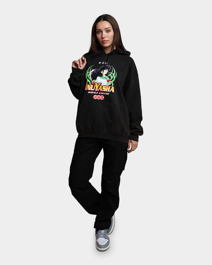 Goat Crew X InuYasha Kagome Vintage Hoodie Black Wash