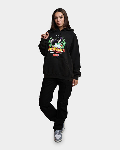 Goat Crew X InuYasha Kagome Vintage Hoodie Black Wash