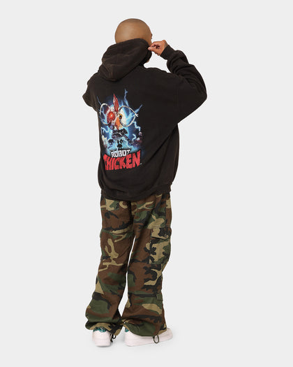 American Thrift X Robot Chicken Robot Chicken Vintage Hoodie Black Wash