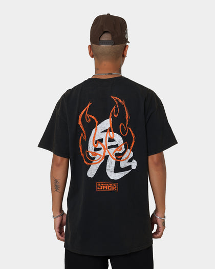 American Thrift X Samurai Jack Aku T-Shirt Black Wash