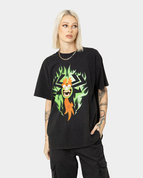 American Thrift X Samurai Jack Aku T-Shirt Black Wash