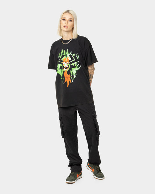 American Thrift X Samurai Jack Aku T-Shirt Black Wash