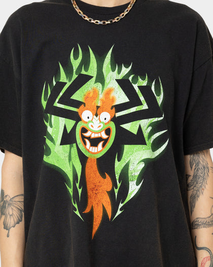 American Thrift X Samurai Jack Aku T-Shirt Black Wash