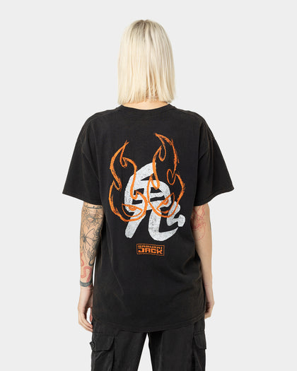 American Thrift X Samurai Jack Aku T-Shirt Black Wash