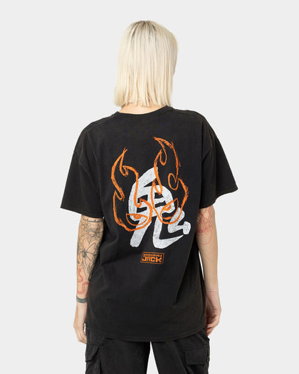 American Thrift X Samurai Jack Aku T-Shirt Black Wash