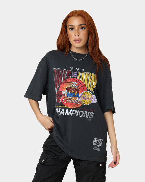Mitchell & Ness Chicago Bulls Versus Los Angeles Lakers Finals Vintage T-Shirt Raven Black