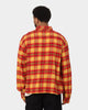 MNML Relaxed Cargo Flannel Shirt Yellow/Red