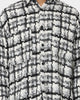 MNML Raw Edge Flannel Shirt Grey/White