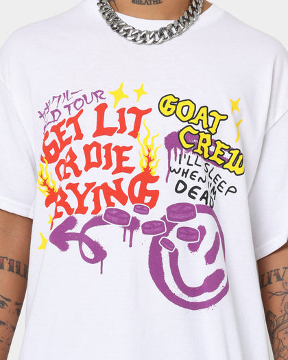 Goat Crew Get Lit Or Die Trying All Over Print T-Shirt White