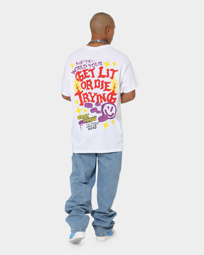 Goat Crew Get Lit Or Die Trying All Over Print T-Shirt White